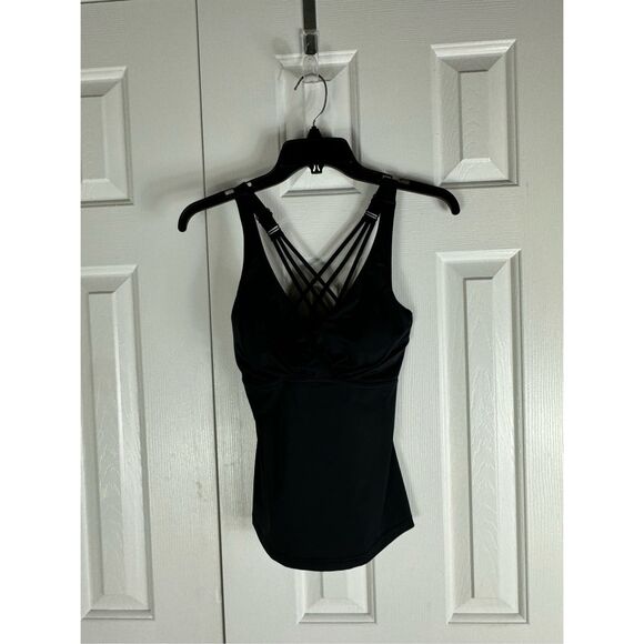 NWT Prana Womens Black Kayana Tankini Size 34D/S - Picture 1 of 4